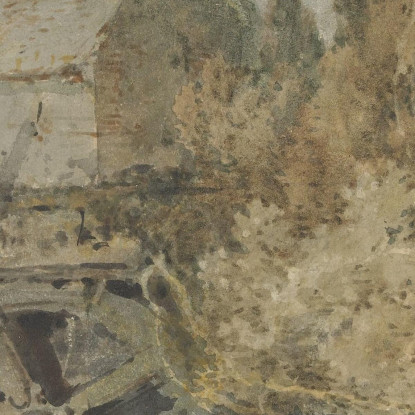 Mulino Ad Acqua Vicino Ad Un Ruscello Che Scorre Joseph Mallord William Turner jwt156 quadro stampato su tela