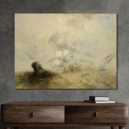 Baleniere Joseph Mallord William Turner jwt158 quadro stampato su tela
