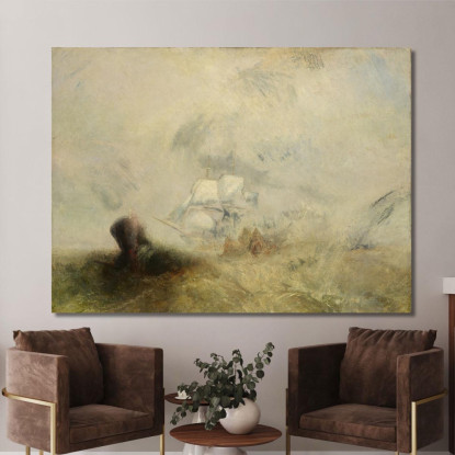 Baleniere Joseph Mallord William Turner jwt158 quadro stampato su tela