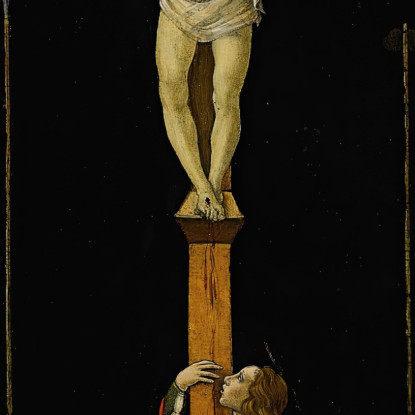 Cristo In Croce Adorato Dai Santi Monica Agostino Maria Maddalena Girolamo E Brigida Di Svezia Sandro Botticelli quadro stampato