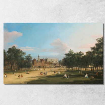 Una Vista De Los Antiguos Guardias A Caballo Y El Salón De Banquetes Whitehall Visto Desde St. James Park Canaletto cuadro en li