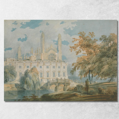 Clare Hall Und King'S College Chapel Cambridge Von Den Ufern Des Flusses Cam Joseph Mallord William Turner drucken auf leinwand