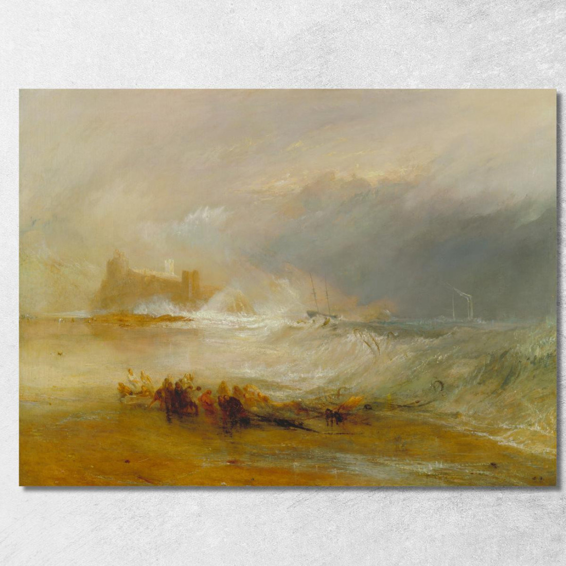 Wreckers Coast Of Northumberland Avec Un Bateau À Vapeur Aidant Un Navire Au Large Joseph Mallord William Turner tableau impress