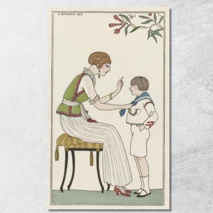 Camicetta Giapponese George Barbier gbb8 quadro stampato su tela
