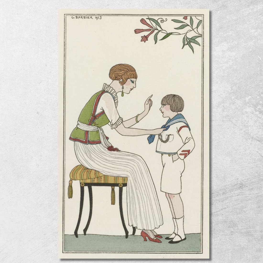 Camicetta Giapponese George Barbier gbb8 quadro stampato su tela
