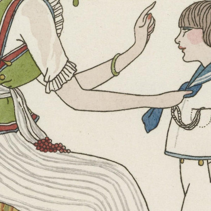 Camicetta Giapponese George Barbier gbb8 quadro stampato su tela