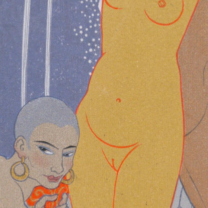 Clodia Accompagna Il Fratello George Barbier gbb11 quadro stampato su tela