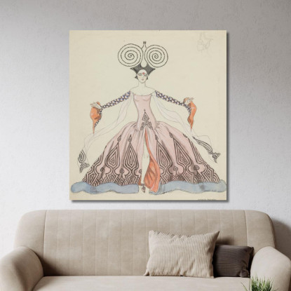 Disegno Di Costumi George Barbier gbb14 quadro stampato su tela