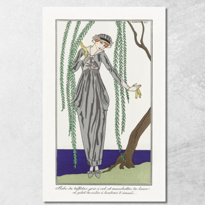 Costumi Parigini 1913 George Barbier gbb15 quadro stampato su tela
