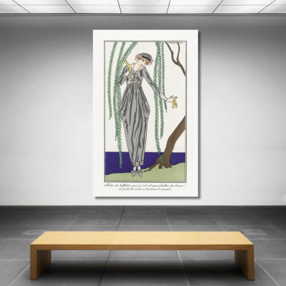 Costumi Parigini 1913 George Barbier gbb15 quadro stampato su tela