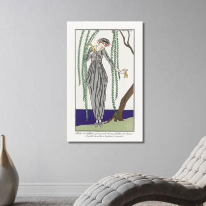 Costumi Parigini 1913 George Barbier gbb15 quadro stampato su tela