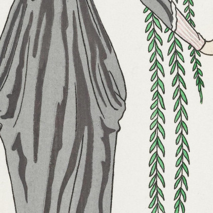 Costumi Parigini 1913 George Barbier gbb15 quadro stampato su tela