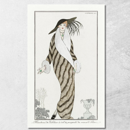 Cappotto Zibelin Per Costumi Parigini George Barbier gbb18 quadro stampato su tela