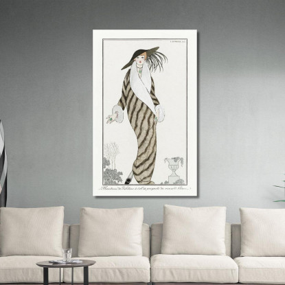 Cappotto Zibelin Per Costumi Parigini George Barbier gbb18 quadro stampato su tela