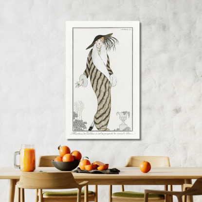 Cappotto Zibelin Per Costumi Parigini George Barbier gbb18 quadro stampato su tela