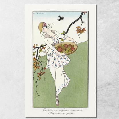Costumi Parigini Articoli Da Toeletta In Taffetà George Barbier gbb20 quadro stampato su tela