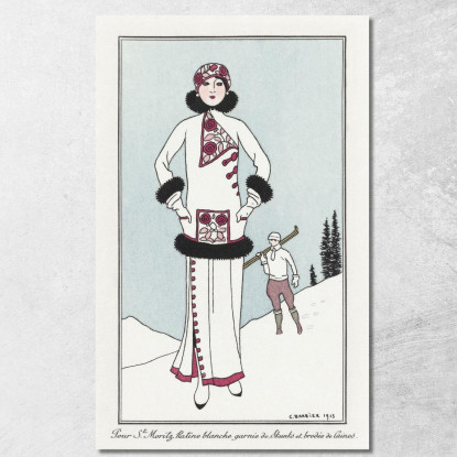 Costumi Parigini N. 51 George Barbier gbb25 quadro stampato su tela