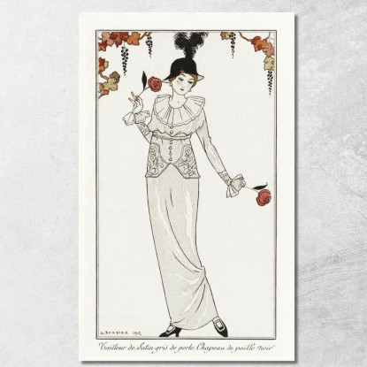 Costumi Parigini N. 8 George Barbier gbb28 quadro stampato su tela