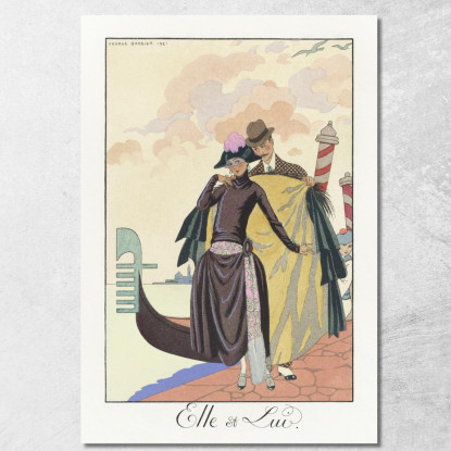Lei E Lui George Barbier gbb35 quadro stampato su tela