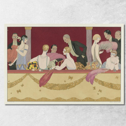 Evento George Barbier gbb41 quadro stampato su tela