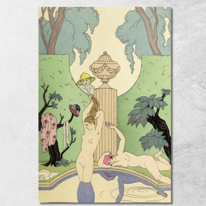 Falbalas E Fronzoli La Luxure George Barbier gbb48 quadro stampato su tela