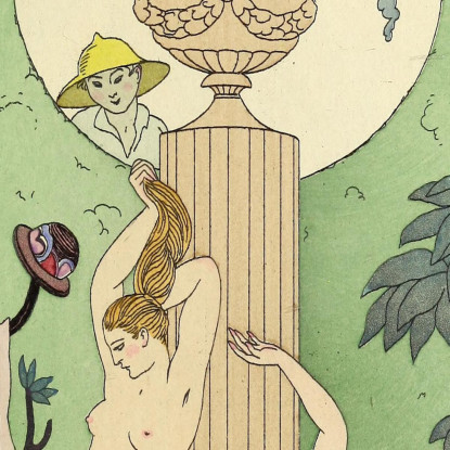 Falbalas E Fronzoli La Luxure George Barbier gbb48 quadro stampato su tela