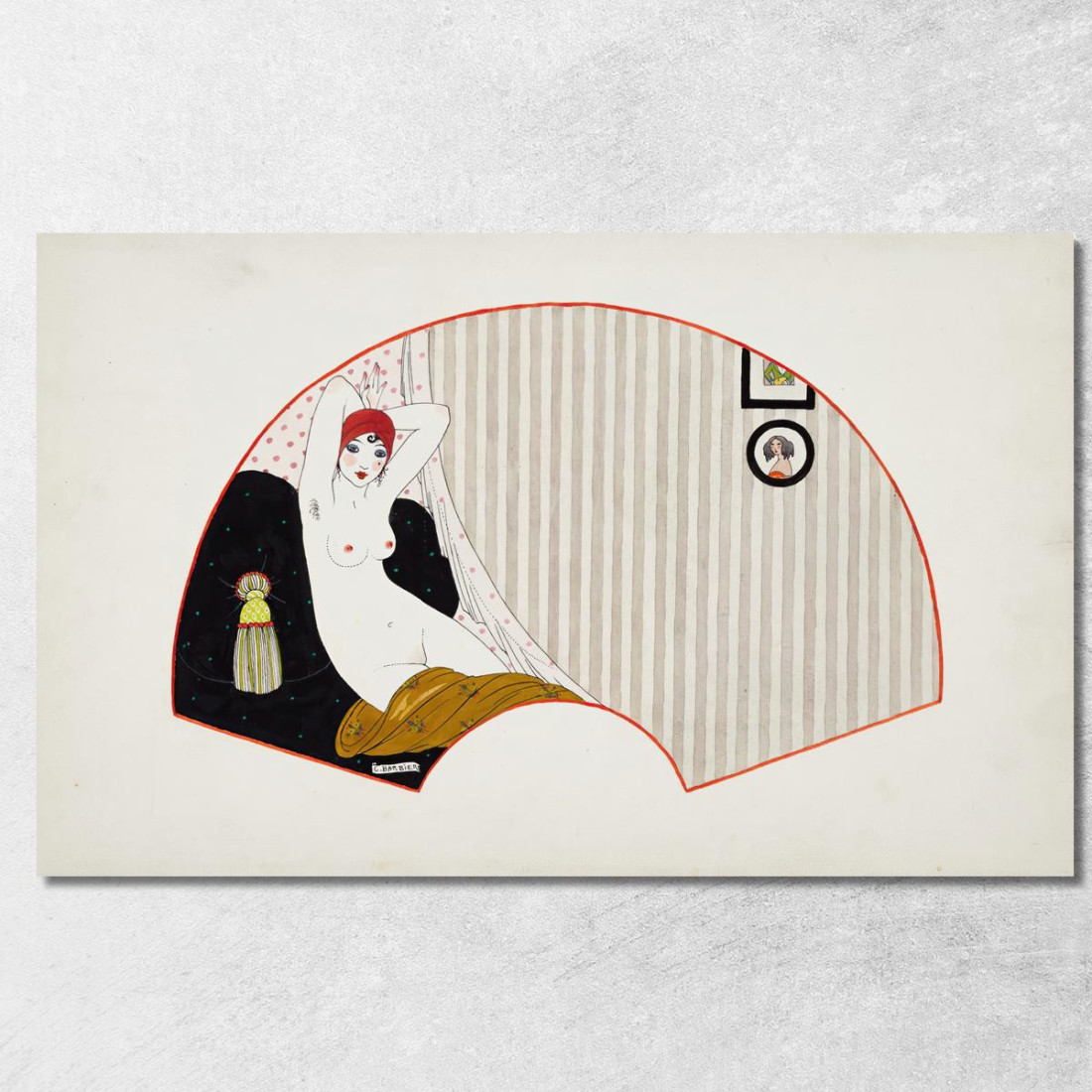 Donna Nuda Su Un Divano George Barbier gbb54 quadro stampato su tela
