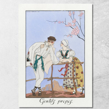 Parole Gentili George Barbier gbb58 quadro stampato su tela