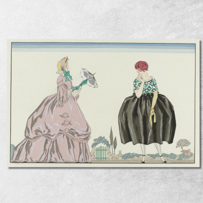 Nonna E Nipote George Barbier gbb59 quadro stampato su tela