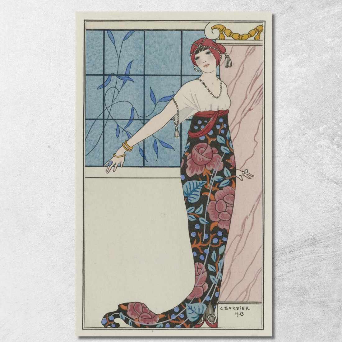 Abito Da Sera Ampio George Barbier gbb60 quadro stampato su tela