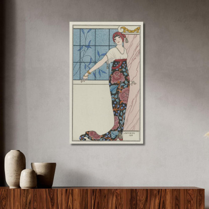 Abito Da Sera Ampio George Barbier gbb60 quadro stampato su tela