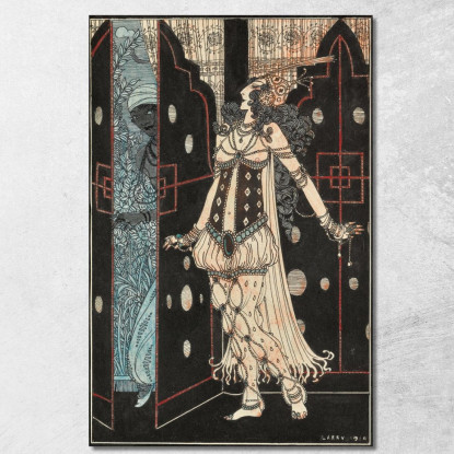 Ida Rubinstein E Vaslav Nijinsky In Scheherazade George Barbier gbb61 quadro stampato su tela