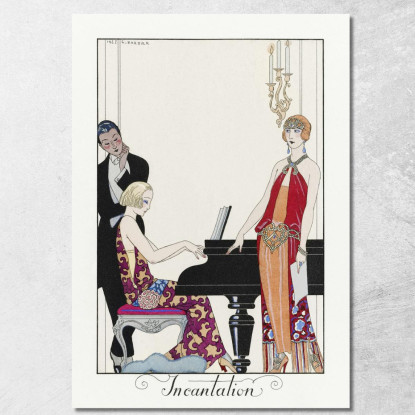 Incantesimo Francia Xx Secolo George Barbier gbb62 quadro stampato su tela
