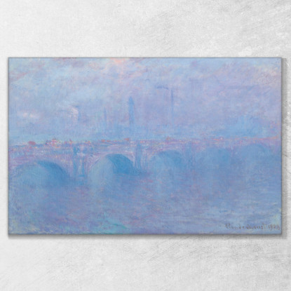 Effetto Nebbia Del Ponte Waterloo Claude Monet mnt367 quadro stampato su tela