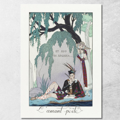 Il Poeta Amante George Barbier gbb66 quadro stampato su tela