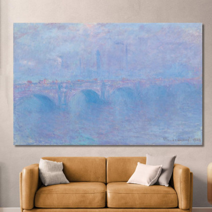 Effetto Nebbia Del Ponte Waterloo Claude Monet mnt367 quadro stampato su tela