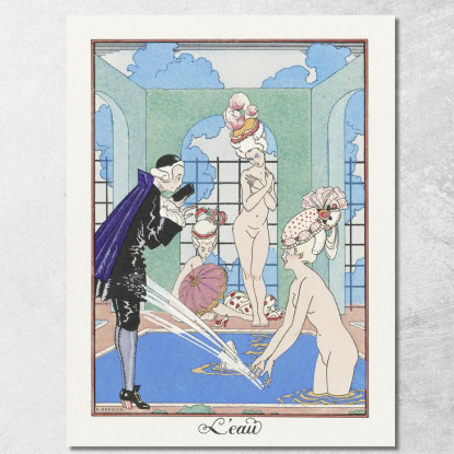 L'Acqua George Barbier gbb68 quadro stampato su tela
