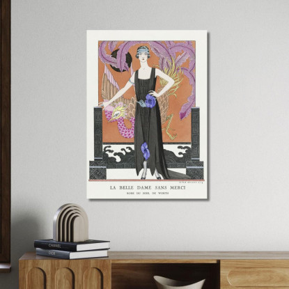 La Bella Signora Senza Pietà Abito Da Sera Di Worth George Barbier gbb72 quadro stampato su tela