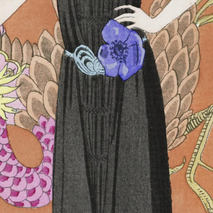 La Bella Signora Senza Pietà Abito Da Sera Di Worth George Barbier gbb72 quadro stampato su tela