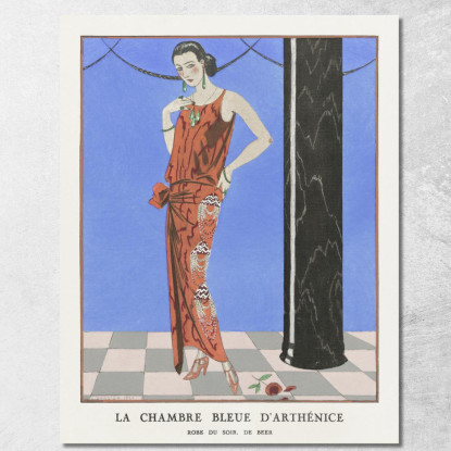La Stanza Blu Di Arthenice George Barbier gbb75 quadro stampato su tela