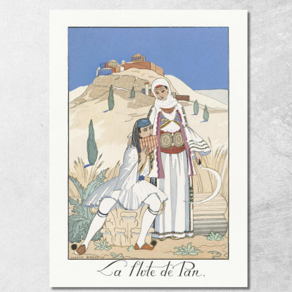 Flauto Di Pan George Barbier gbb78 quadro stampato su tela