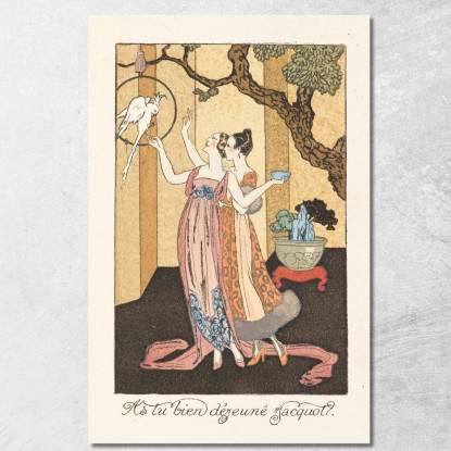 La Ghirlanda Dei Mesi George Barbier gbb80 quadro stampato su tela