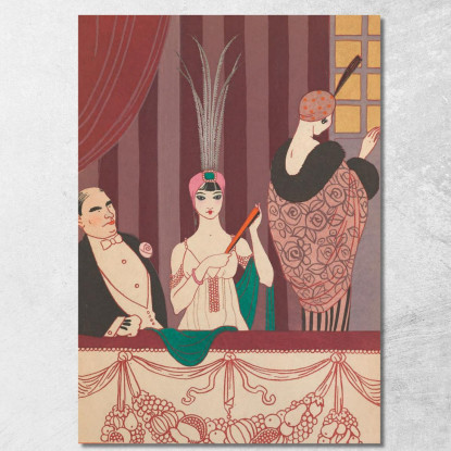 La Loggia George Barbier gbb82 quadro stampato su tela