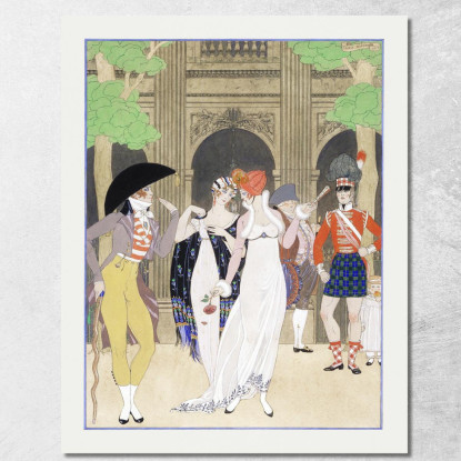 La Merveilleuse Al Palazzo Reale George Barbier gbb83 quadro stampato su tela