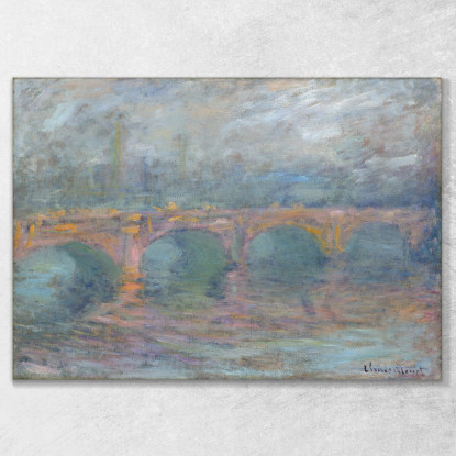 Waterloo Bridge Londra Al Tramonto Claude Monet mnt370 quadro stampato su tela