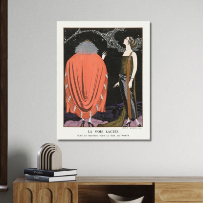 Abito Da Sera E Cappotto Della Via Lattea Di Worth George Barbier gbb92 quadro stampato su tela