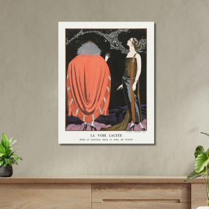Abito Da Sera E Cappotto Della Via Lattea Di Worth George Barbier gbb92 quadro stampato su tela