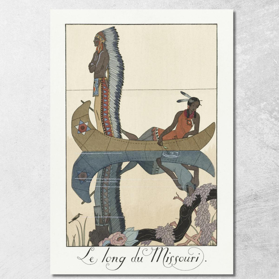 Lungo Il Missouri George Barbier gbb94 quadro stampato su tela
