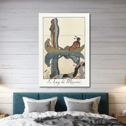 Lungo Il Missouri George Barbier gbb94 quadro stampato su tela