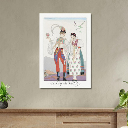 Il Gallo Del Villaggio George Barbier gbb97 quadro stampato su tela